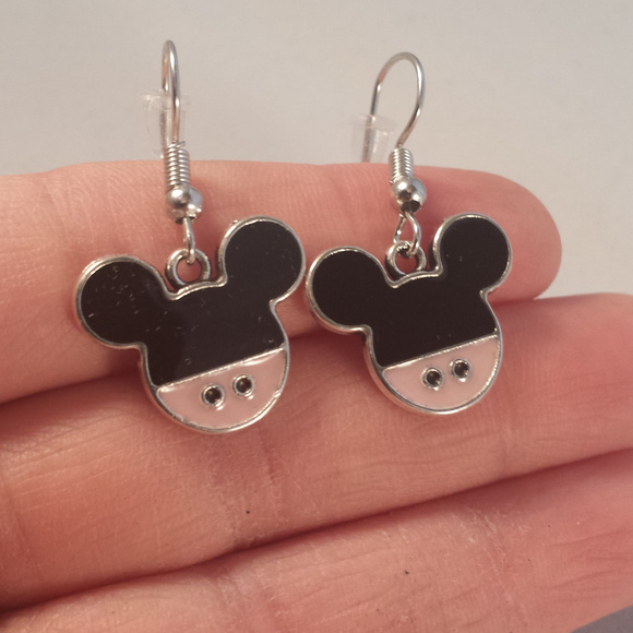 Kristy's Jewels Jewelry - Silver Plated Minnie Mouse Dangle Earrings Party Gift